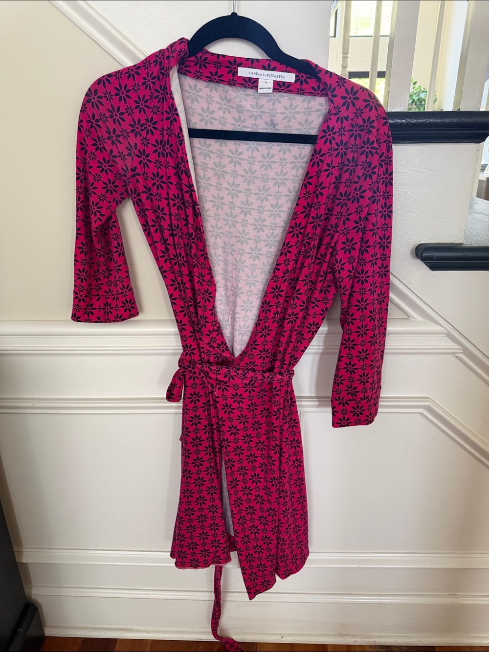 DVF Fuchsia Floral Wrap dress